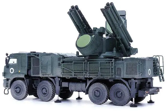 Alt view image 3 of 4 - Pantsir S1 96K6 Self-Propelled Air Defense Weapon System "Ukraine War" Russian Army 1/72 Diecast Model by Panzerkampf