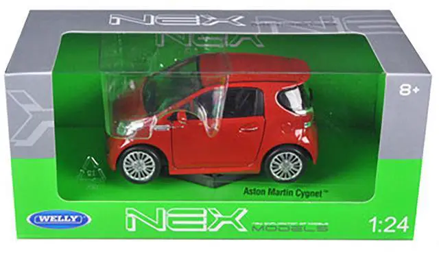 Alt view image 3 of 3 - Aston Martin Cygnet Red 1/24 Diecast Car Model by Welly