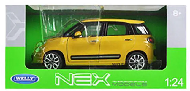 Alt view image 3 of 3 - 2013 Fiat 500L Yellow 1/24 Diecast Car Model by Welly