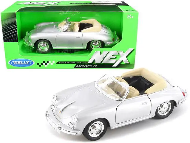 Main image of Porsche 356B Roadster Silver "NEX Models" 1/24 Diecast Model Car by Welly