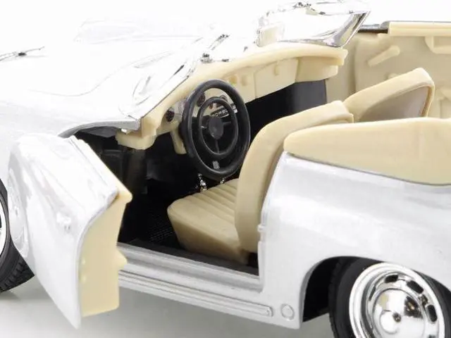 Alt view image 3 of 5 - Porsche 356B Roadster Silver "NEX Models" 1/24 Diecast Model Car by Welly