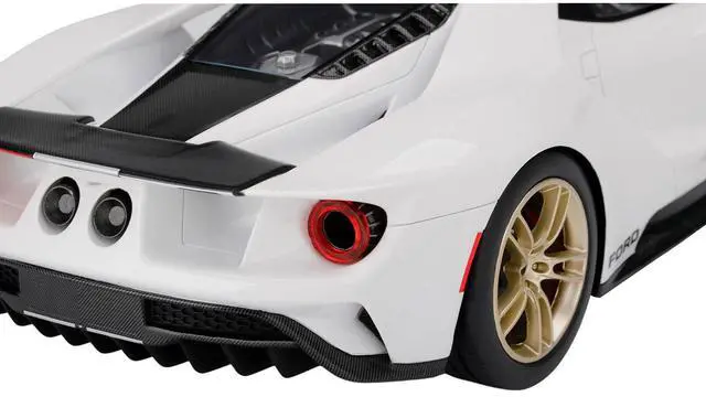 Alt view image 4 of 6 - 2021 Ford GT #98 White with Black Hood "Heritage Edition" 1/18 Model Car by Top Speed