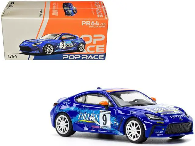 Main image of Toyota GR86 #9 "Endless" Blue with Graphics 1/64 Diecast Model Car by Pop Race