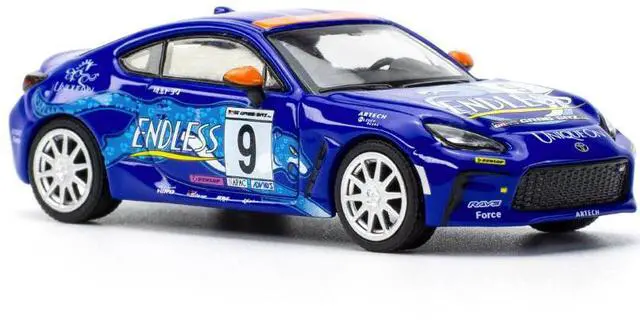 Alt view image 2 of 3 - Toyota GR86 #9 "Endless" Blue with Graphics 1/64 Diecast Model Car by Pop Race