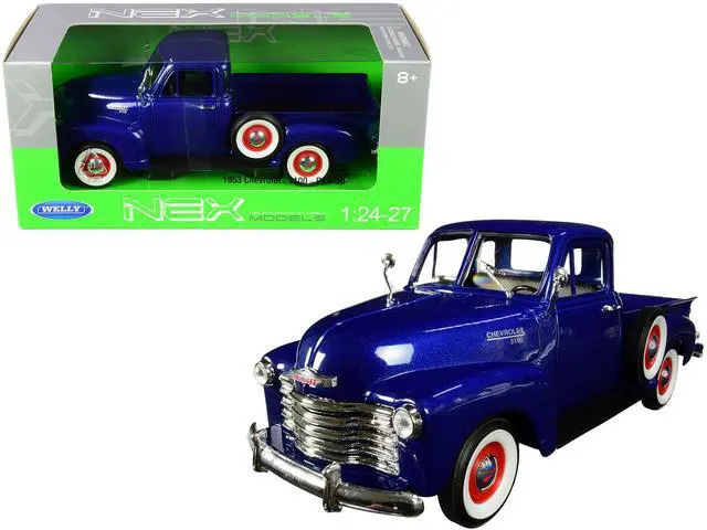Main image of 1953 Chevrolet 3100 Pickup Truck Blue 1/24-1/27 Diecast Model Car by Welly