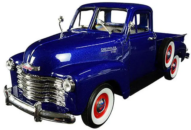 Alt view image 2 of 3 - 1953 Chevrolet 3100 Pickup Truck Blue 1/24-1/27 Diecast Model Car by Welly