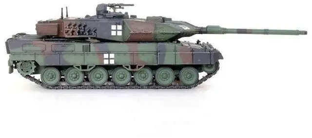 Alt view image 2 of 5 - Leopard 2A6 Main Battle Tank Green Camouflage "Ukrainian Army" "Armor Premium" Series 1/72 Diecast Model by Panzerkampf