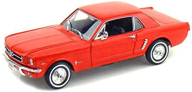 Alt view image 2 of 3 - 1964 1/2 Ford Mustang Coupe Hardtop Red 1/24 Diecast Model Car by Welly