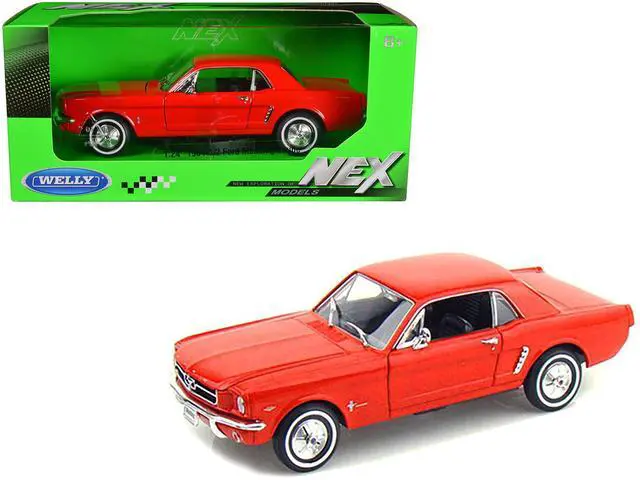 Main image of 1964 1/2 Ford Mustang Coupe Hardtop Red 1/24 Diecast Model Car by Welly