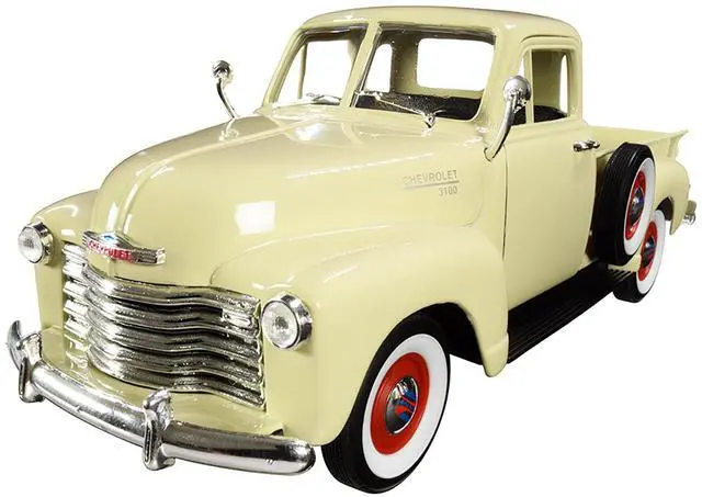 Alt view image 2 of 3 - 1953 Chevrolet 3100 Pickup Truck Cream 1/24-1/27 Diecast Model Car by Welly