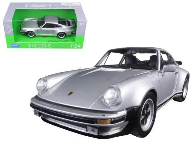 Main image of 1974 Porsche 911 Turbo 3.0 Silver 1/24 Diecast Model Car by Welly