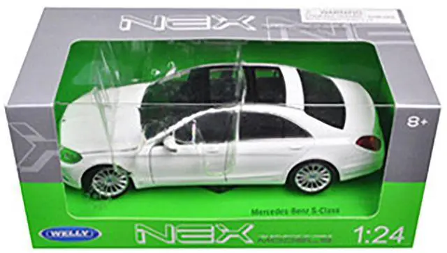 Alt view image 3 of 3 - Mercedes Benz S Class with Sunroof White "NEX Models" 1/24 Diecast Model Car by Welly