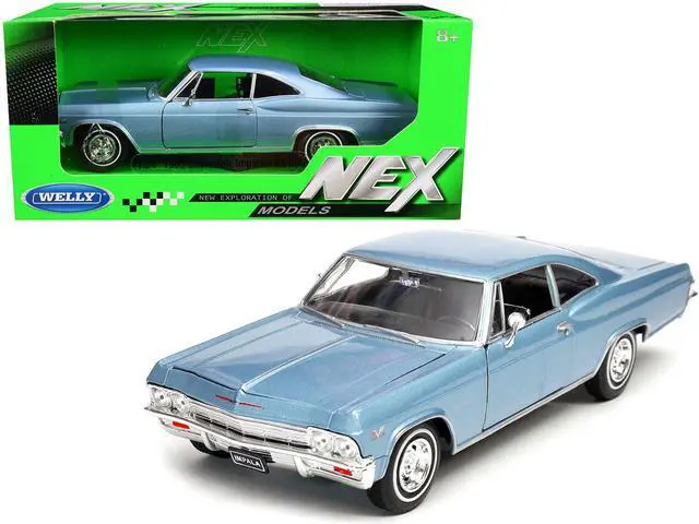 Main image of 1965 Chevrolet Impala SS 396 Light Blue 1/24 Diecast Model Car by Welly
