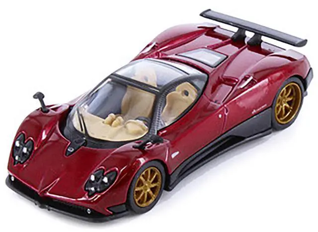 Alt view image 2 of 3 - Pagani Zonda F Rosso Dubai Red Metallic "Hypercar League Collection" 1/64 Diecast Model Car by PosterCars