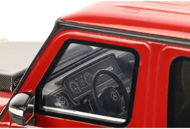 Alt view image 3 of 6 - 2022 Brabus 900 Rocket Edition Red with Carbon Hood 1/18 Model Car by GT Spirit