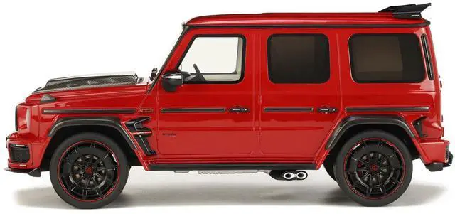Alt view image 4 of 6 - 2022 Brabus 900 Rocket Edition Red with Carbon Hood 1/18 Model Car by GT Spirit