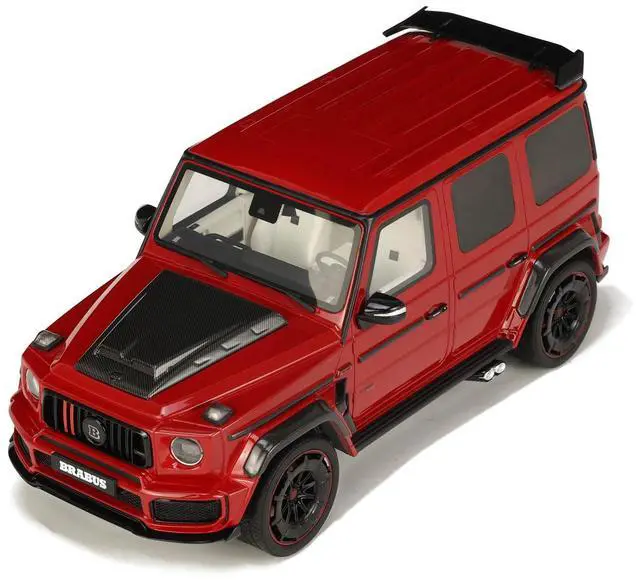 Alt view image 6 of 6 - 2022 Brabus 900 Rocket Edition Red with Carbon Hood 1/18 Model Car by GT Spirit