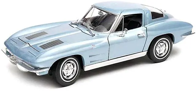 Alt view image 2 of 3 - 1963 Chevrolet Corvette Light Blue Metallic 1/24-1/27 Diecast Model Car by Welly