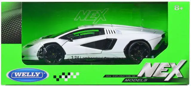 Alt view image 3 of 3 - Lamborghini Countach LPI 800-4 White "NEX Models" Series 1/24 Diecast Model Car by Welly