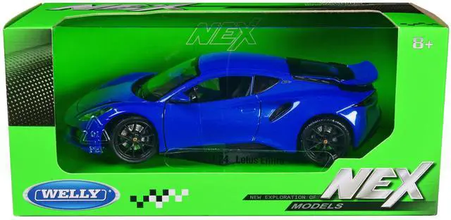 Alt view image 3 of 3 - Lotus Emira Blue Metallic "NEX Models" Series 1/24 Diecast Model Car by Welly