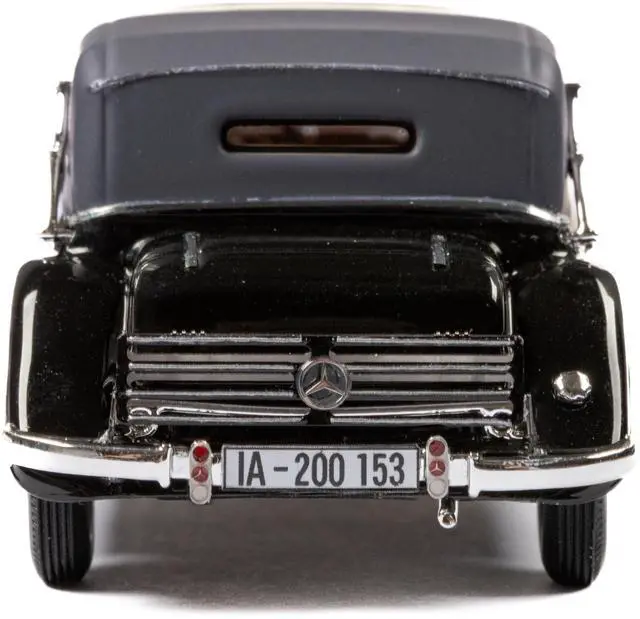 Alt view image 5 of 5 - 1933-37 Mercedes-Benz 290 W18 Lang Cabriolet D (Top Up) Black with Gray Top Limited Ed to 250 pcs 1/43 Model Car by Esval Models