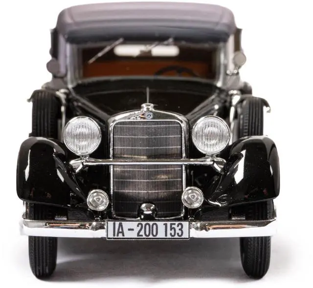 Alt view image 4 of 5 - 1933-37 Mercedes-Benz 290 W18 Lang Cabriolet D (Top Up) Black with Gray Top Limited Ed to 250 pcs 1/43 Model Car by Esval Models