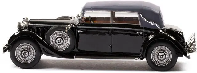 Alt view image 2 of 5 - 1933-37 Mercedes-Benz 290 W18 Lang Cabriolet D (Top Up) Black with Gray Top Limited Ed to 250 pcs 1/43 Model Car by Esval Models