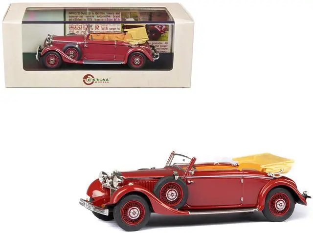Main image of 1933-37 Mercedes-Benz 290 W18 Lang Cabriolet B Maroon Limited Edition to 250 pieces Worldwide 1/43 Model Car by Esval Models