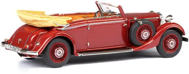 Alt view image 3 of 6 - 1933-37 Mercedes-Benz 290 W18 Lang Cabriolet B Maroon Limited Edition to 250 pieces Worldwide 1/43 Model Car by Esval Models