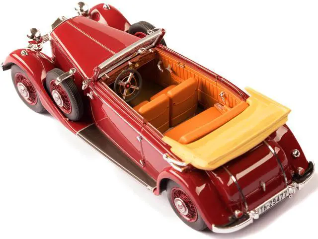Alt view image 6 of 6 - 1933-37 Mercedes-Benz 290 W18 Lang Cabriolet B Maroon Limited Edition to 250 pieces Worldwide 1/43 Model Car by Esval Models