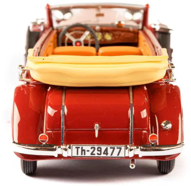 Alt view image 5 of 6 - 1933-37 Mercedes-Benz 290 W18 Lang Cabriolet B Maroon Limited Edition to 250 pieces Worldwide 1/43 Model Car by Esval Models