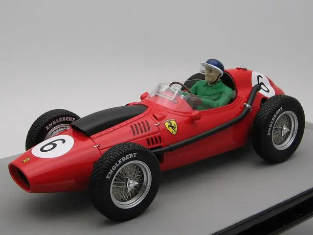 Main image of Ferrari Dino 246 #6 Mike Hawthorn 2nd Place "F1 Moroccan GP" (1958) w/Figure Ltd Ed to 115 pieces 1/18 Model Car by Tecnomodel