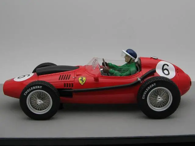 Alt view image 3 of 4 - Ferrari Dino 246 #6 Mike Hawthorn 2nd Place "F1 Moroccan GP" (1958) w/Figure Ltd Ed to 115 pieces 1/18 Model Car by Tecnomodel