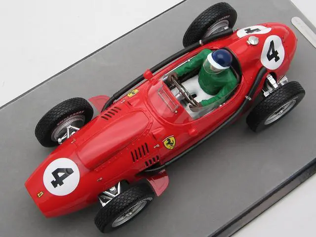 Alt view image 4 of 4 - Ferrari Dino 246 #4 Mike Hawthorn Winner "F1 French GP" (1958) with Driver Figure Ltd Ed to 105 pcs 1/18 Model Car by Tecnomodel