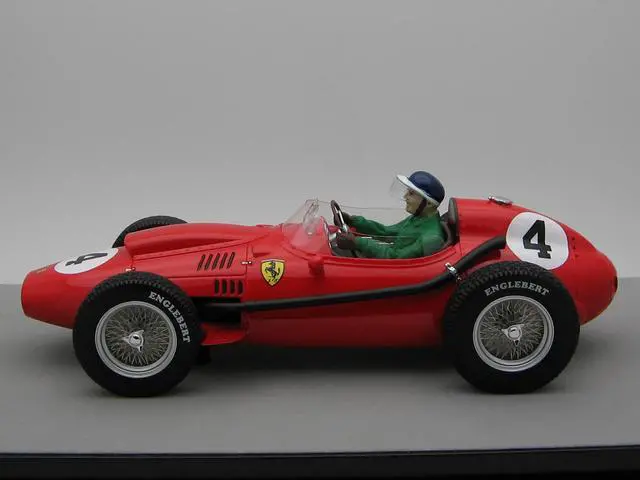 Alt view image 3 of 4 - Ferrari Dino 246 #4 Mike Hawthorn Winner "F1 French GP" (1958) with Driver Figure Ltd Ed to 105 pcs 1/18 Model Car by Tecnomodel