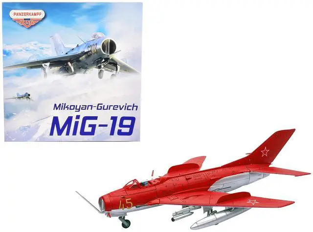 Main image of Mikoyan-Gurevich MiG-19S Farmer C Fighter Aircraft "Yellow 45" "Wing" Series  1/72 Diecast Model by Panzerkampf