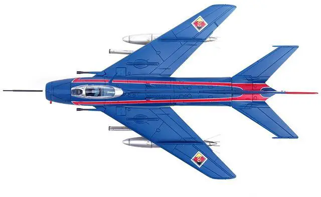 Alt view image 6 of 6 - Mikoyan-Gurevich MiG-19S Farmer C Fighter Aircraft  Aerobatic Championships (1968) Wing Series 1/72 Diecast Model by Panzerkampf