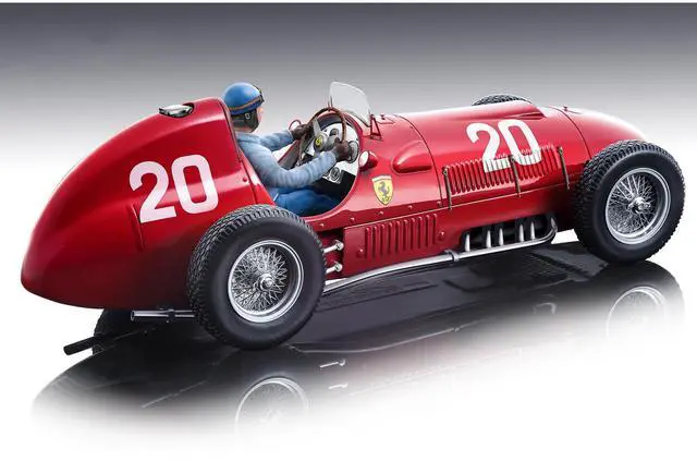 Alt view image 2 of 3 - Ferrari 375 #20 Alberto Ascari F1 Swiss GP (1951) w/Driver Figure "Mythos Series" Ltd Ed to 60 pcs 1/18 Model Car by Tecnomodel