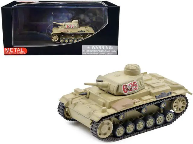 Main image of German Sd. Kfz. 141 PzKpfw III Ausf. G Medium Tank - Deutsches Afrika Korps North Africa, 1941 1/72 Diecast Model by Panzerkampf