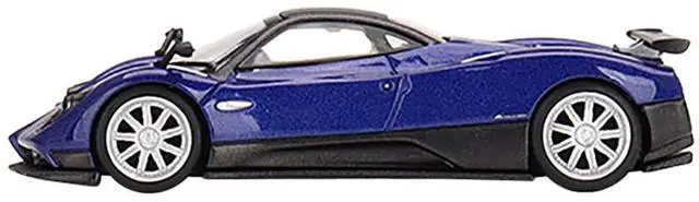 Alt view image 2 of 3 - Pagani Zonda F Blu Argentina Blue Metallic with Black Top Limited Ed to 3000 pcs 1/64 Diecast Model Car by Mini GT