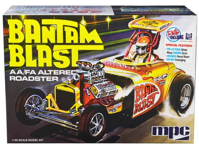 Alt view image 5 of 6 - Skill 2 Model Kit "Bantam Blast" AA/FA Altered Roadster/Dragster 1/25 Scale Model by MPC
