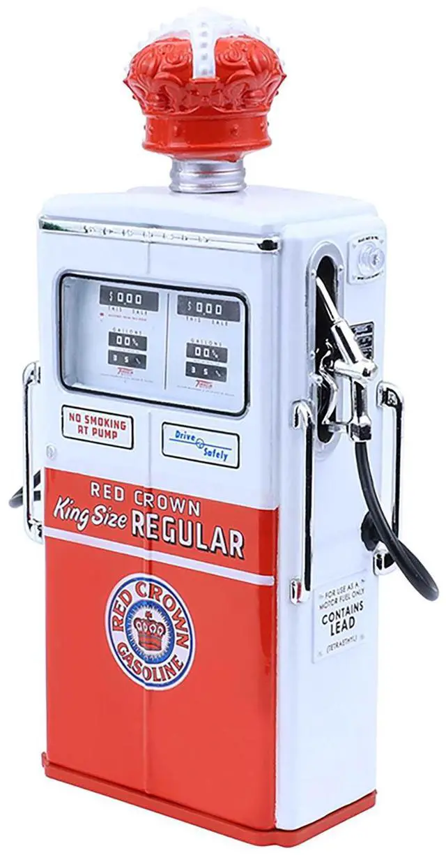 Alt view image 2 of 3 - 1954 Tokheim 350 Twin Gas Pump "Red Crown Gasoline" White & Red "Vintage Gas Pumps" Series 17 1/18 Diecast Replica by Greenlight