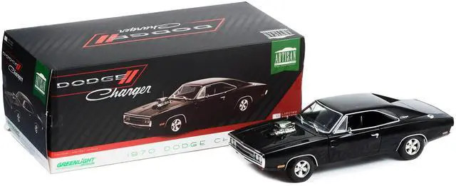 Alt view image 4 of 4 - 1970 Dodge Charger with Blown Engine Black "Artisan Collection" Series 1/18 Diecast Model Car by Greenlight