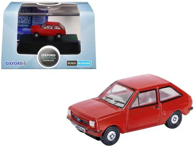 Main image of Ford Fiesta Mk1 RHD (Right Hand Drive) Venetian Red 1/148 (N) Scale Diecast Model Car by Oxford Diecast