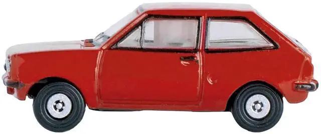 Alt view image 2 of 6 - Ford Fiesta Mk1 RHD (Right Hand Drive) Venetian Red 1/148 (N) Scale Diecast Model Car by Oxford Diecast