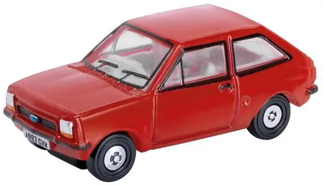 Alt view image 5 of 6 - Ford Fiesta Mk1 RHD (Right Hand Drive) Venetian Red 1/148 (N) Scale Diecast Model Car by Oxford Diecast