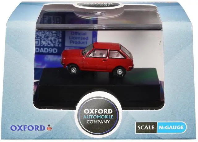 Alt view image 6 of 6 - Ford Fiesta Mk1 RHD (Right Hand Drive) Venetian Red 1/148 (N) Scale Diecast Model Car by Oxford Diecast