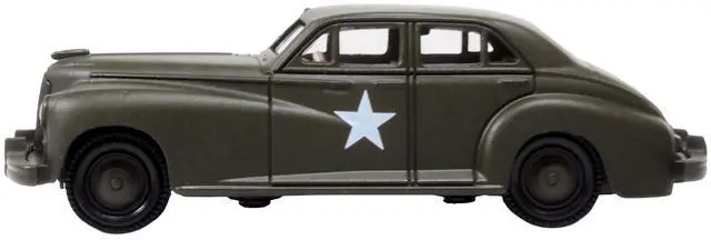 Alt view image 2 of 6 - 1942 Packard Clipper Touring Sedan "US Army Staff Car" Olive Drab 1/87 (HO) Scale Diecast Model Car by Oxford Diecast
