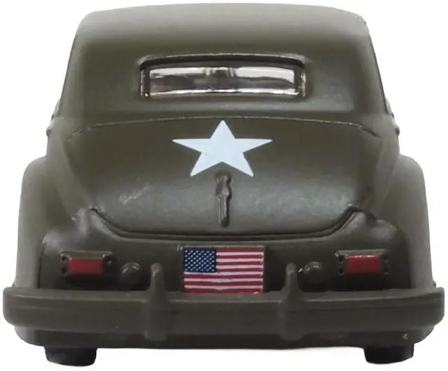 Alt view image 5 of 6 - 1942 Packard Clipper Touring Sedan "US Army Staff Car" Olive Drab 1/87 (HO) Scale Diecast Model Car by Oxford Diecast