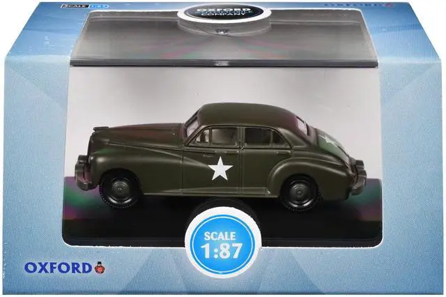 Alt view image 6 of 6 - 1942 Packard Clipper Touring Sedan "US Army Staff Car" Olive Drab 1/87 (HO) Scale Diecast Model Car by Oxford Diecast